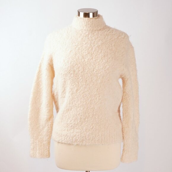 Madewell Wool-Alpaca Blend Bouclé-Knit Oversized Sweater - XXS - Picture 1 of 6